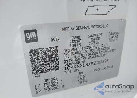 2023 GMC Acadia Awd Denali from USA, damaged, VIN 1GKKNXLSXPZ101895